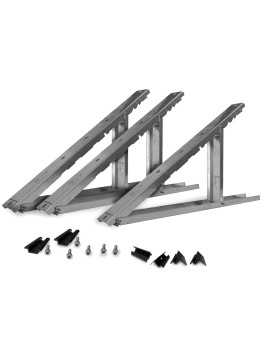 Aluminium Befestigungskit für 2 Landschafts-Solarmodule - 15-35° verstellbar